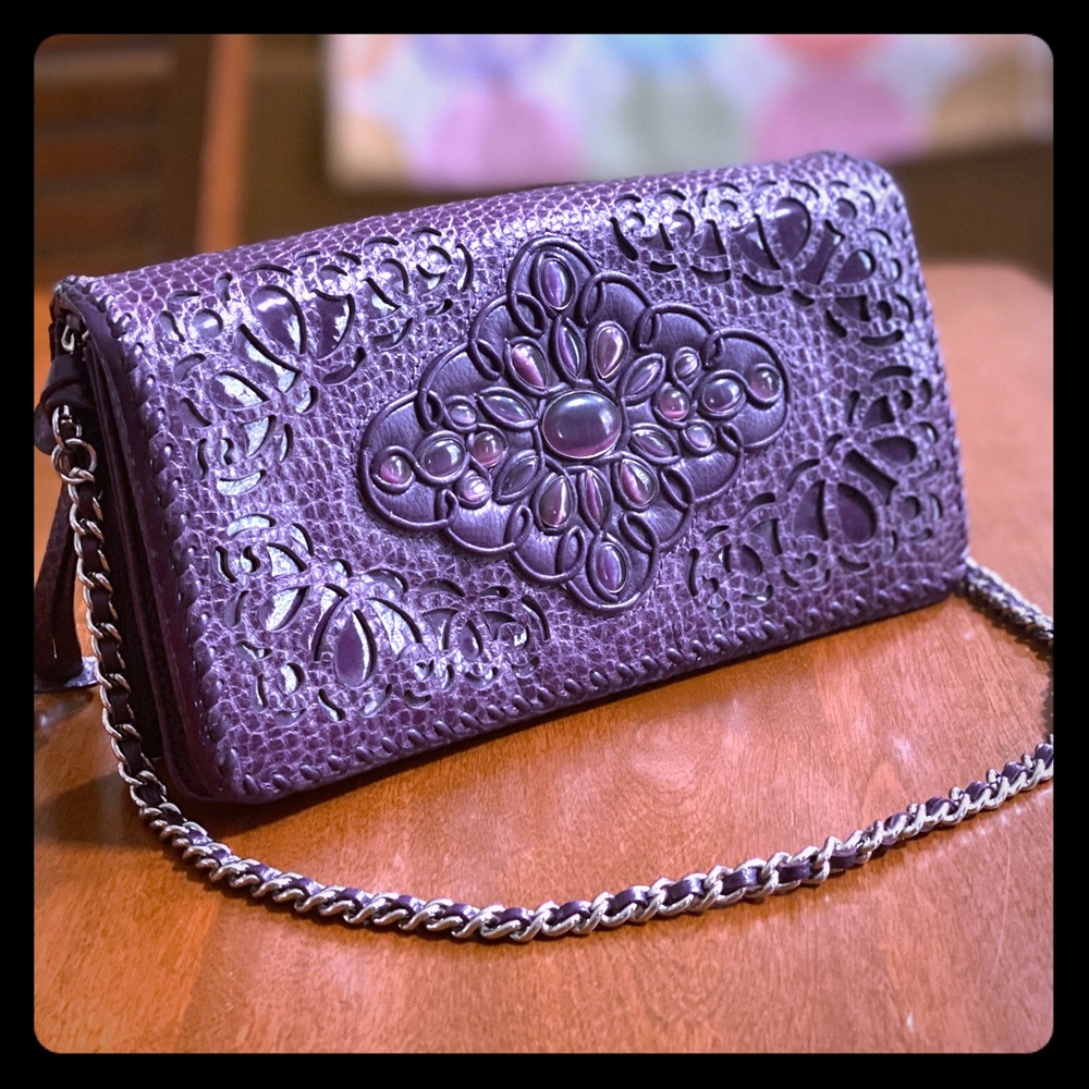 Gorgeous Brighton Purple Beaded Handbag